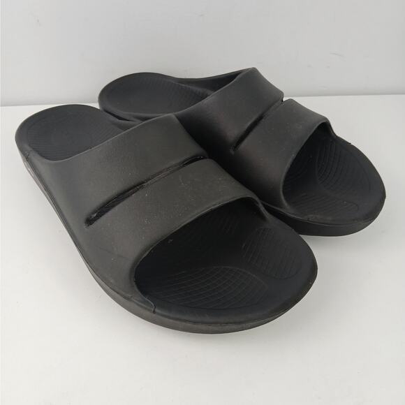 OOFOS Unisex SZ M10 W12 OOahh Slide Sandal In Black - Picture 3 of 7